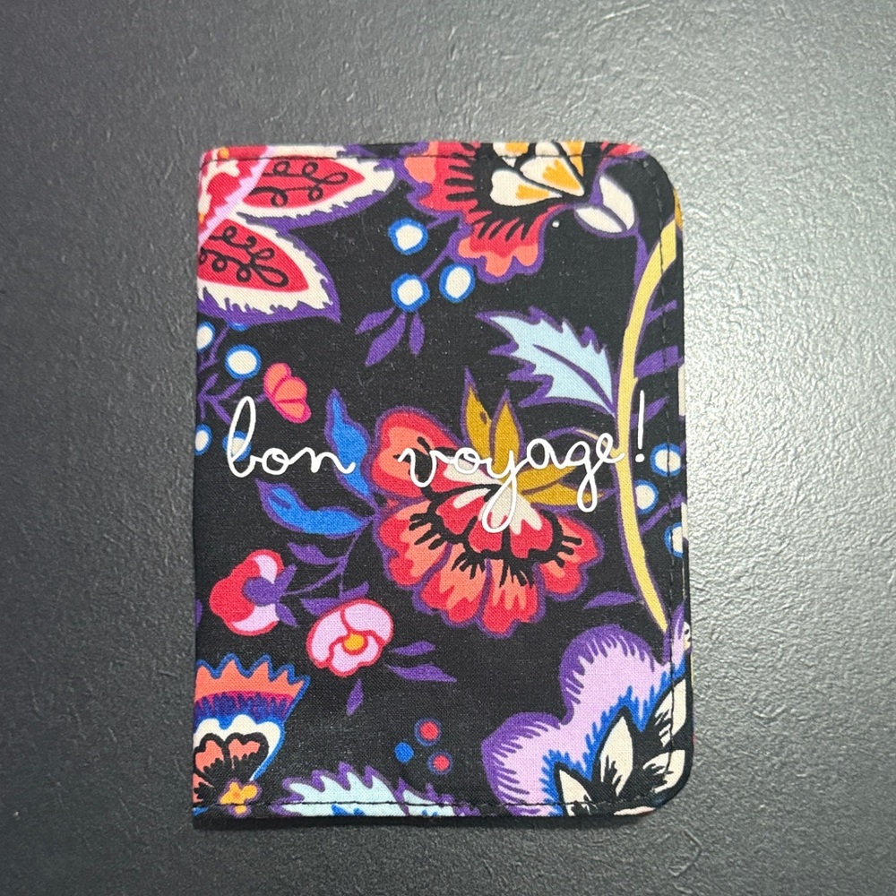 Vera Bradley Floral Passport Holder - Black
